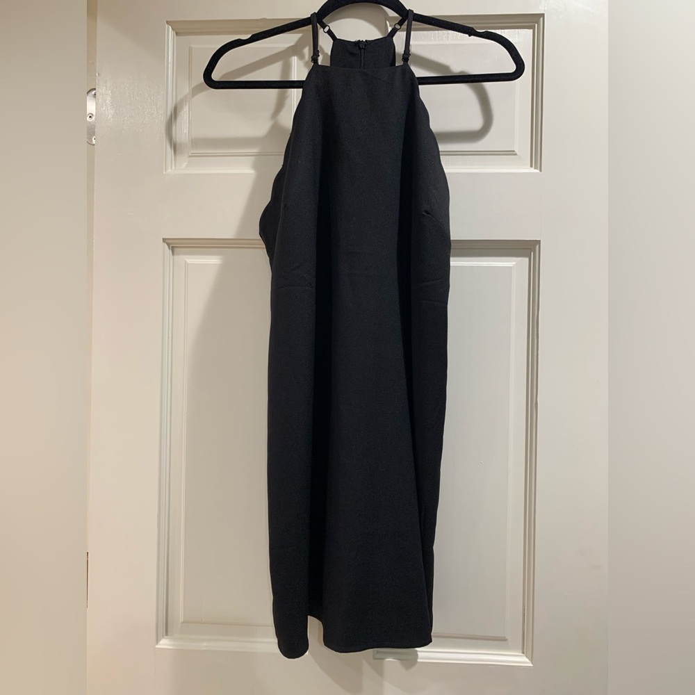 Lulus scalloped black sheath dress